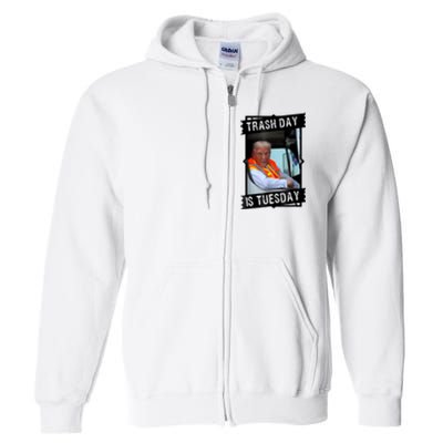 Trump Garbage Truck Trash Day Is Tuesday Full Zip Hoodie