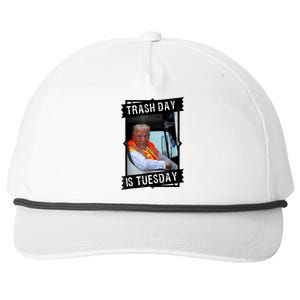 Trump Garbage Truck Trash Day Is Tuesday Snapback Five-Panel Rope Hat