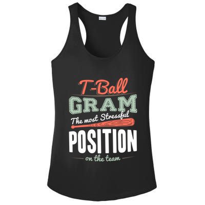 T-ball Gram The Most Stressful Position On The Team Grandma Ladies PosiCharge Competitor Racerback Tank