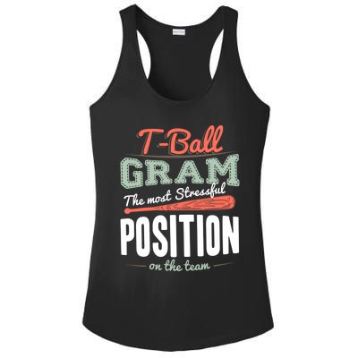 T-ball Gram The Most Stressful Position On The Team Grandma Ladies PosiCharge Competitor Racerback Tank