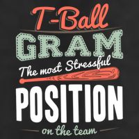 T-ball Gram The Most Stressful Position On The Team Grandma Microfiber Hand Towel