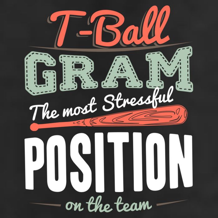 T-ball Gram The Most Stressful Position On The Team Grandma Microfiber Hand Towel