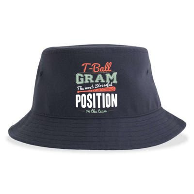 T-ball Gram The Most Stressful Position On The Team Grandma Sustainable Bucket Hat