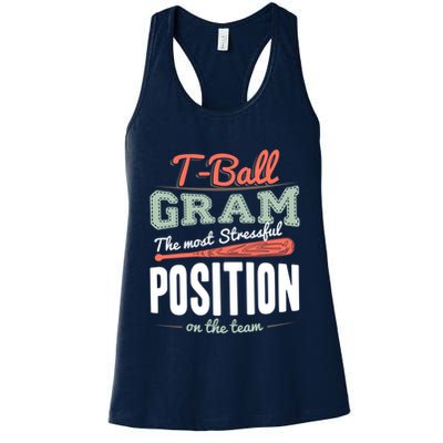 T-ball Gram The Most Stressful Position On The Team Grandma Womens Tank Top