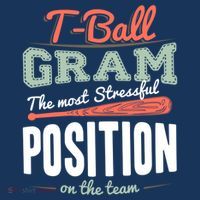 T-ball Gram The Most Stressful Position On The Team Grandma Pom Pom 12in Knit Beanie