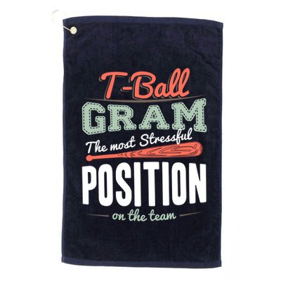 T-ball Gram The Most Stressful Position On The Team Grandma Golf Towel