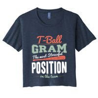 T-ball Gram The Most Stressful Position On The Team Grandma Crop Top