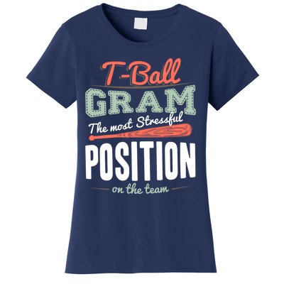 T-ball Gram The Most Stressful Position On The Team Grandma Women's T-Shirt