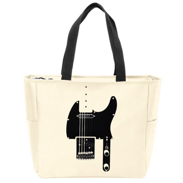 Telecaster Guitar Zip Tote Bag