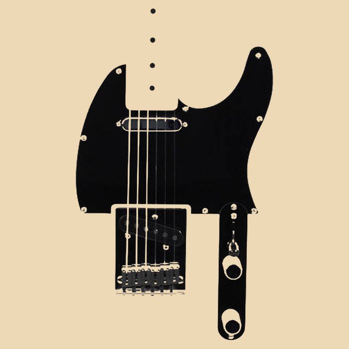 Telecaster Guitar Zip Tote Bag
