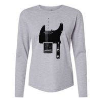 Telecaster Guitar Womens Cotton Relaxed Long Sleeve T-Shirt