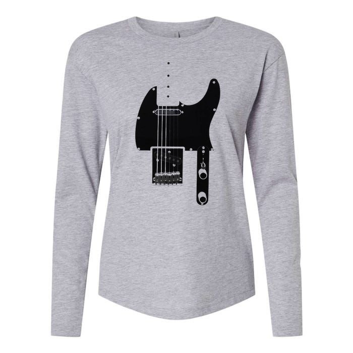 Telecaster Guitar Womens Cotton Relaxed Long Sleeve T-Shirt