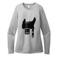 Telecaster Guitar Womens CVC Long Sleeve Shirt