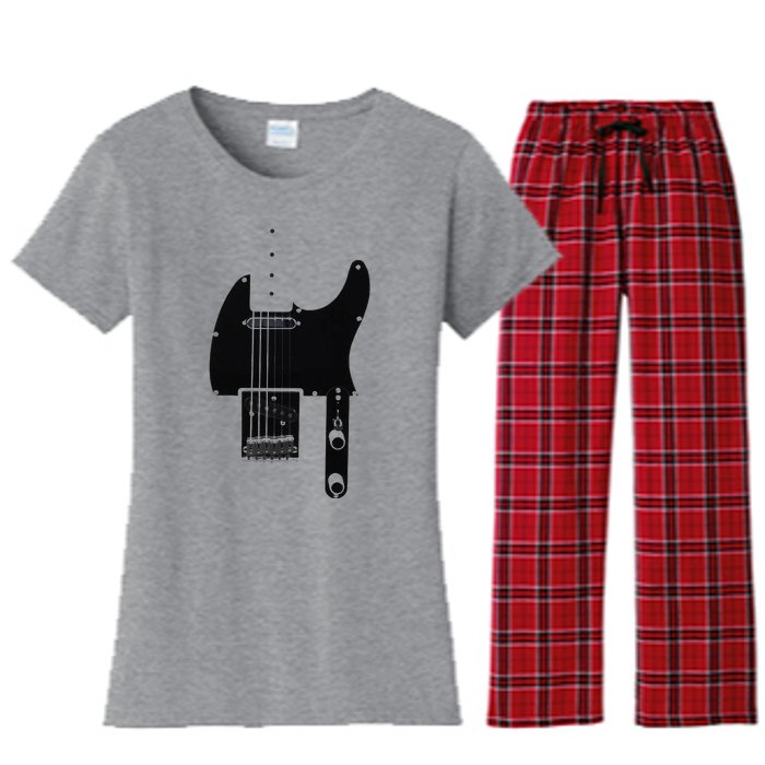 Telecaster Guitar Women's Flannel Pajama Set