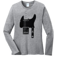 Telecaster Guitar Ladies Long Sleeve Shirt