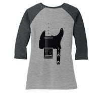 Telecaster Guitar Women's Tri-Blend 3/4-Sleeve Raglan Shirt