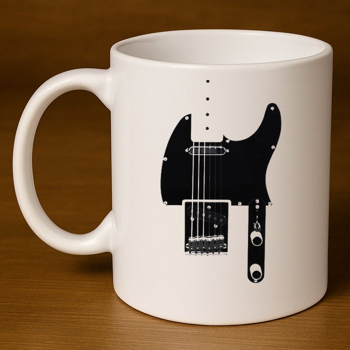 Telecaster Guitar 11oz C Handle Ceramic Mug