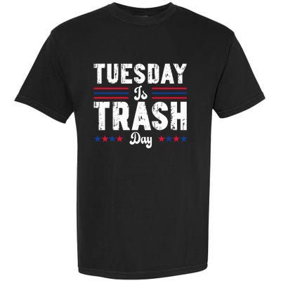 Trump Garbage Truck Trash Day Is Tuesday Garbage Man Garment-Dyed Heavyweight T-Shirt