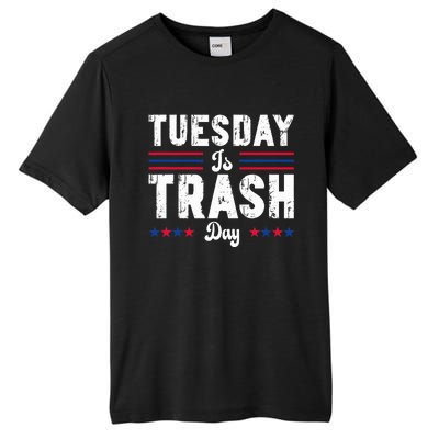 Trump Garbage Truck Trash Day Is Tuesday Garbage Man Tall Fusion ChromaSoft Performance T-Shirt