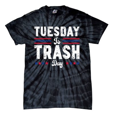 Trump Garbage Truck Trash Day Is Tuesday Garbage Man Tie-Dye T-Shirt