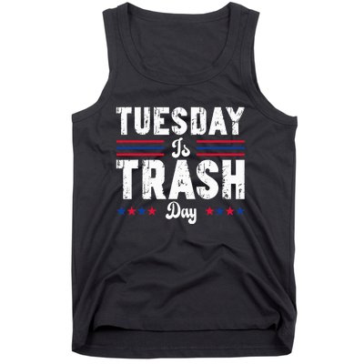 Trump Garbage Truck Trash Day Is Tuesday Garbage Man Tank Top