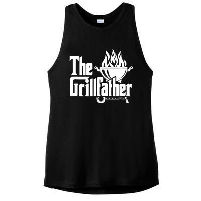 The Grillfather Tee Bbq Lover Summer Gift Ladies PosiCharge Tri-Blend Wicking Tank