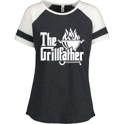 The Grillfather Tee Bbq Lover Summer Gift Enza Ladies Jersey Colorblock Tee