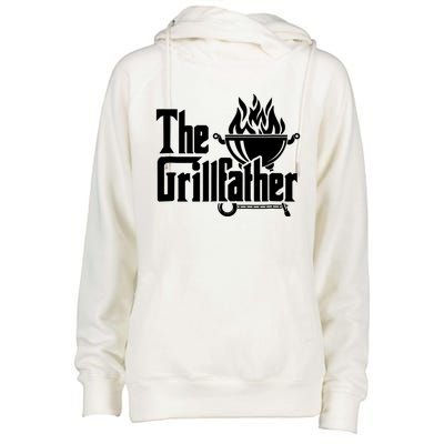 The Grillfather Tee Bbq Lover Summer Gift Womens Funnel Neck Pullover Hood