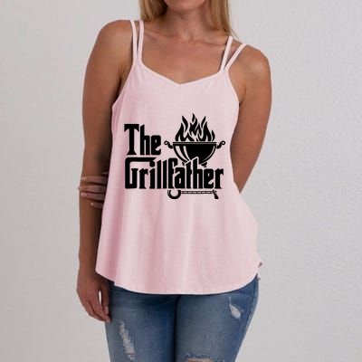 The Grillfather Tee Bbq Lover Summer Gift Women's Strappy Tank