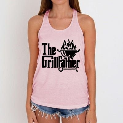 The Grillfather Tee Bbq Lover Summer Gift Women's Knotted Racerback Tank