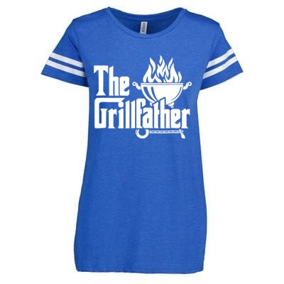 The Grillfather Tee Bbq Lover Summer Gift Enza Ladies Jersey Football T-Shirt