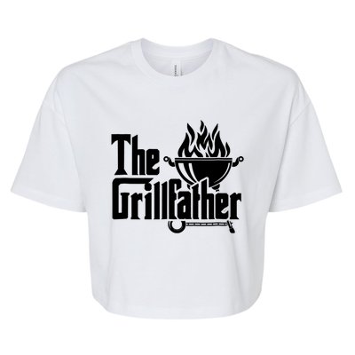 The Grillfather Tee Bbq Lover Summer Gift Bella+Canvas Jersey Crop Tee