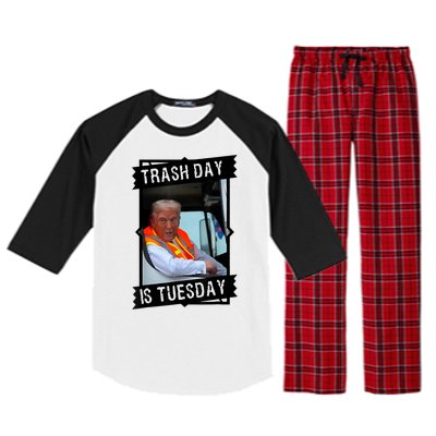 Trump Garbage Truck Trash Day Is Tuesday Raglan Sleeve Pajama Set