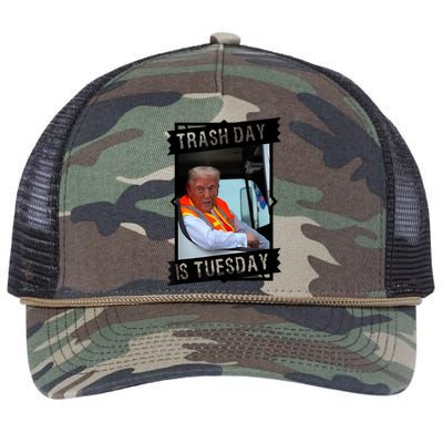 Trump Garbage Truck Trash Day Is Tuesday Retro Rope Trucker Hat Cap