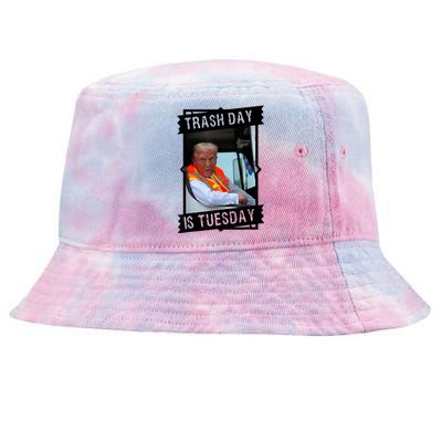 Trump Garbage Truck Trash Day Is Tuesday Tie-Dyed Bucket Hat