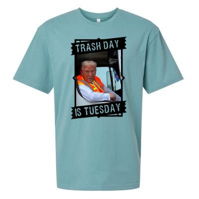 Trump Garbage Truck Trash Day Is Tuesday Sueded Cloud Jersey T-Shirt