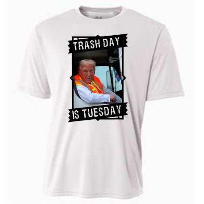 Trump Garbage Truck Trash Day Is Tuesday Cooling Performance Crew T-Shirt