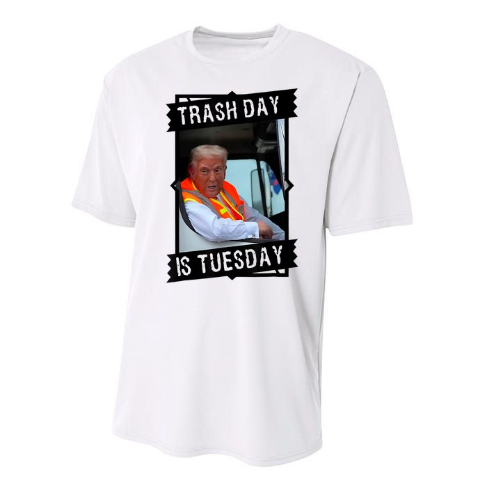 Trump Garbage Truck Trash Day Is Tuesday Performance Sprint T-Shirt