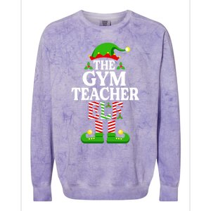 The Gym Teacher Elf Gift Funny Christmas Family Matching Gift Colorblast Crewneck Sweatshirt