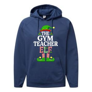 The Gym Teacher Elf Gift Funny Christmas Family Matching Gift Performance Fleece Hoodie