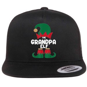 The Grandpa The Dog Dad Elf Christmas Shirts Matching Family Flat Bill Trucker Hat