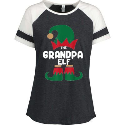 The Grandpa The Dog Dad Elf Christmas Shirts Matching Family Enza Ladies Jersey Colorblock Tee