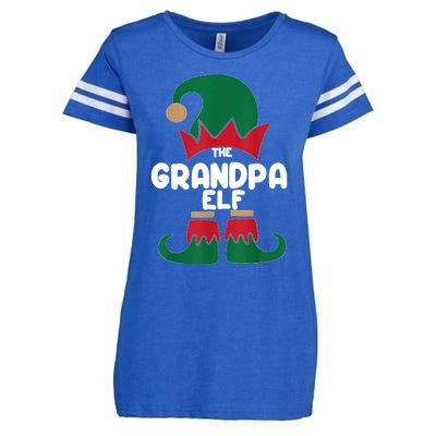 The Grandpa The Dog Dad Elf Christmas Shirts Matching Family Enza Ladies Jersey Football T-Shirt