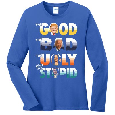 The Good Trump The Bad Biden The Good The Bad The Ugly Ladies Long Sleeve Shirt