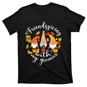 Thanksgiving Gnome Trio Celebrating Friendsgiving T-Shirt