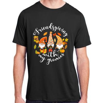 Thanksgiving Gnome Trio Celebrating Friendsgiving Adult ChromaSoft Performance T-Shirt