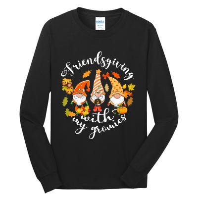 Thanksgiving Gnome Trio Celebrating Friendsgiving Tall Long Sleeve T-Shirt