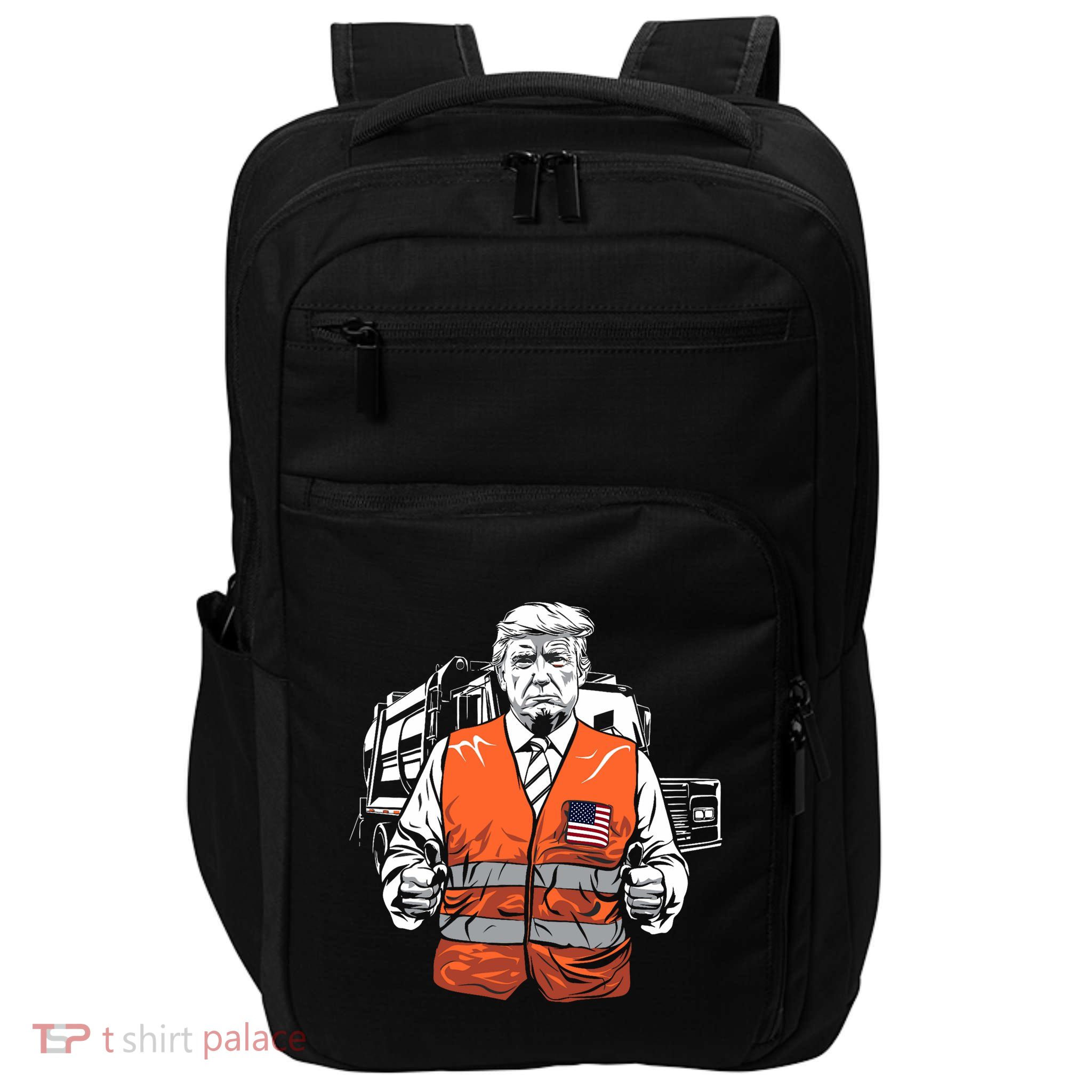 Trump Garbage Truck Vest Impact Tech Backpack
