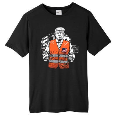 Trump Garbage Truck Vest Tall Fusion ChromaSoft Performance T-Shirt