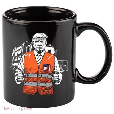Trump Garbage Truck Vest 11oz C Handle Ceramic Mug